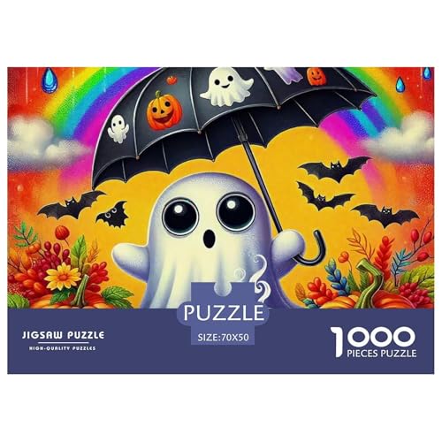 Halloween Stil Farbenfrohes Puzzle 1000 Teile in Bewährter Qualität Für Erwachsene Und Kinder Kühle Kürbis Herausforderndes Rätsel Geschenke Für Frauen Home Dekoration 70x50cm/1000pcs Halloween Stil Farbenfrohes Puzzle 1000 Teile in Bewährter Qualität Für Erwachsene Und Kinder Kühle Kürbis Herausforderndes Rätsel Geschenke Für Frauen Home Dekoration 70x50cm/1000pcs von QTIVARLEN