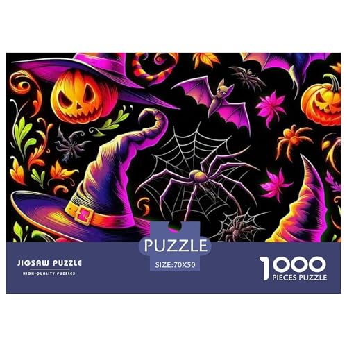 Halloween Stil Farbenfrohes Puzzle 1000 Teile in Bewährter Qualität Für Erwachsene Und Kinder Kühle Kürbis Herausforderndes Rätsel Geschenke Für Frauen Pädagogisches Spielzeug 70x50cm/1000pcs Halloween Stil Farbenfrohes Puzzle 1000 Teile in Bewährter Qualität Für Erwachsene Und Kinder Kühle Kürbis Herausforderndes Rätsel Geschenke Für Frauen Pädagogisches Spielzeug 70x50cm/1000pcs von QTIVARLEN