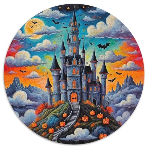 Halloween Stil Farbenfrohes Puzzle 1000 Teile in Bewährter Qualität Für Erwachsene Und Kinder Kühle Kürbis Herausforderndes Rätsel Geschenke Für Frauen Wanddekoration 1000pcs (67.5x67.5cm) von QTIVARLEN