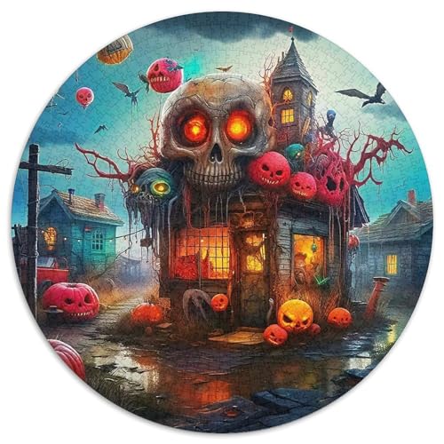 Halloween Stil Farbenfrohes Puzzle 1000 Teile in Bewährter Qualität Für Erwachsene Und Kinder Kühle Kürbis Herausforderndes Rätsel Geschenke Für Männer Home Dekoration 1000pcs (67.5x67.5cm) von QTIVARLEN