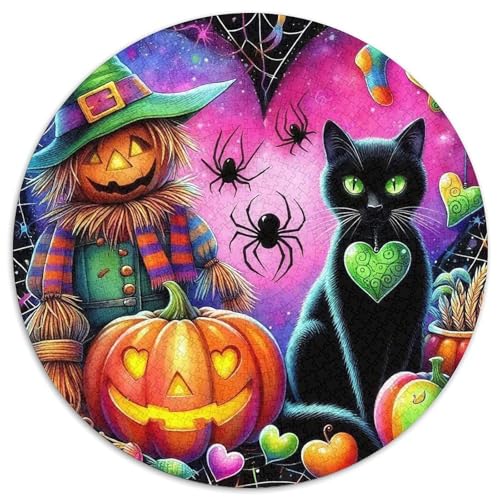 Halloween Stil Farbenfrohes Puzzle 1000 Teile in Bewährter Qualität Für Erwachsene Und Kinder Kühle Kürbis Herausforderndes Rätsel Geschenke Für Männer Pädagogisches Spielzeug 1000pcs (67.5x67.5cm) von QTIVARLEN