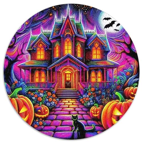 Halloween Stil Farbenfrohes Puzzle 1000 Teile in Bewährter Qualität Für Erwachsene Und Kinder Kühle Kürbis Herausforderndes Rätsel Geschenke Für Männer Wanddekoration 1000pcs (67.5x67.5cm) von QTIVARLEN
