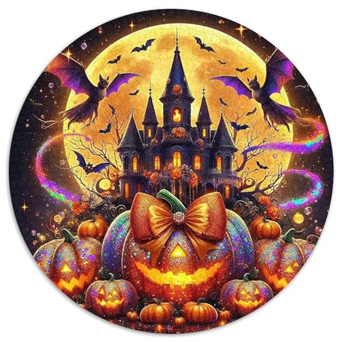 Halloween Stil Farbenfrohes Puzzle 1000 Teile in Bewährter Qualität Für Erwachsene Und Kinder Kühle Kürbis Herausforderndes Rätsel Geschenke Für Männer Wanddekoration 1000pcs (67.5x67.5cm) von QTIVARLEN