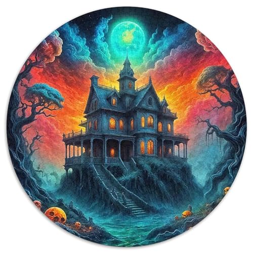 Halloween Stil Farbenfrohes Puzzle 1000 Teile in Bewährter Qualität Für Erwachsene Und Kinder Kühle Kürbis Herausforderndes Rätsel Geschenke Für Männer Wanddekoration 1000pcs (67.5x67.5cm) von QTIVARLEN