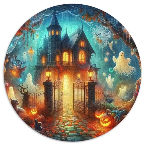 Halloween Stil Farbenfrohes Puzzle 1000 Teile in Bewährter Qualität Für Erwachsene Und Kinder Kühle Kürbis Herausforderndes Rätsel Geschenke Für Männer Wanddekoration 1000pcs (67.5x67.5cm) von QTIVARLEN