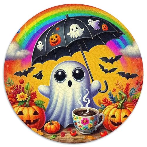 Halloween Stil Farbenfrohes Puzzle 1000 Teile in Bewährter Qualität Für Erwachsene Und Kinder Kühle Kürbis Herausforderndes Rätsel Geschenke Für Männer Wanddekoration 1000pcs (67.5x67.5cm) von QTIVARLEN