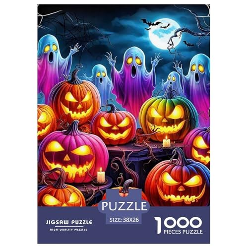 Halloween Stil Farbenfrohes Puzzle 1000 Teile in Bewährter Qualität Für Erwachsene Und Kinder Kühle Kürbis Herausforderndes Rätsel Geschenke Für Männer Wanddekoration 38x26cm/1000pcs Halloween Stil Farbenfrohes Puzzle 1000 Teile in Bewährter Qualität Für Erwachsene Und Kinder Kühle Kürbis Herausforderndes Rätsel Geschenke Für Männer Wanddekoration 38x26cm/1000pcs von QTIVARLEN
