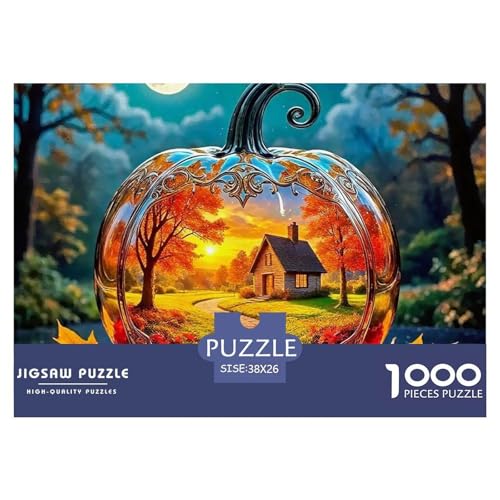 Halloween Stil Farbenfrohes Puzzle 1000 Teile in Bewährter Qualität Für Erwachsene Und Kinder Kühle Kürbis Herausforderndes Rätsel Geschenke Für Männer Wanddekoration 38x26cm/1000pcs Halloween Stil Farbenfrohes Puzzle 1000 Teile in Bewährter Qualität Für Erwachsene Und Kinder Kühle Kürbis Herausforderndes Rätsel Geschenke Für Männer Wanddekoration 38x26cm/1000pcs von QTIVARLEN
