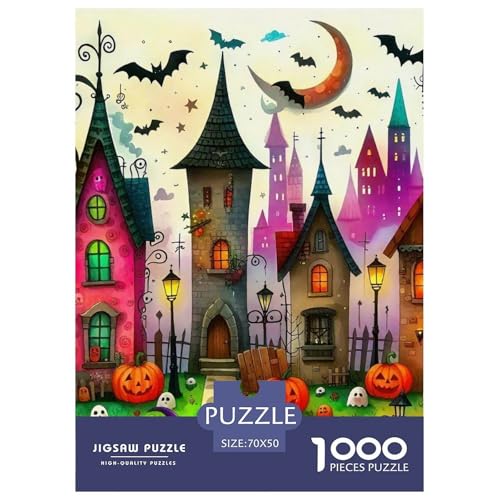 Halloween Stil Farbenfrohes Puzzle 1000 Teile in Bewährter Qualität Für Erwachsene Und Kinder Kühle Kürbis Herausforderndes Rätsel Geschenke Für Männer Wanddekoration 70x50cm/1000pcs Halloween Stil Farbenfrohes Puzzle 1000 Teile in Bewährter Qualität Für Erwachsene Und Kinder Kühle Kürbis Herausforderndes Rätsel Geschenke Für Männer Wanddekoration 70x50cm/1000pcs von QTIVARLEN