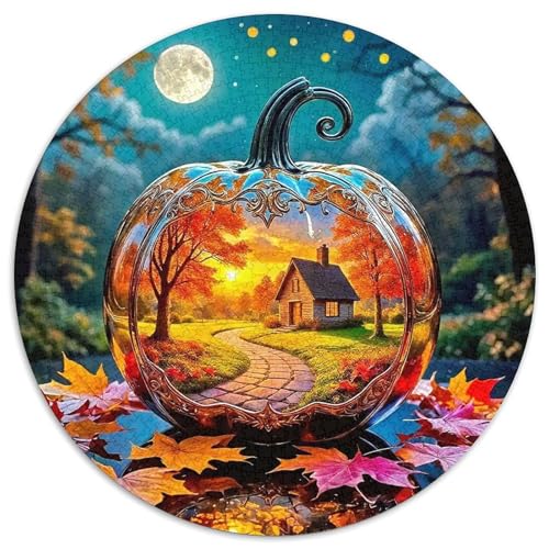 Halloween Stil Puzzles 1000 Teile in Bewährter Qualität Für Erwachsene Und Kinder Kühle Kürbis Geschicklichkeitsspiel Geschenke Für Frauen Home Dekoration 1000pcs (67.5x67.5cm) von QTIVARLEN