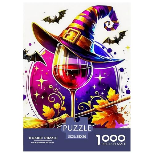 Halloween Stil Puzzles 1000 Teile in Bewährter Qualität Für Erwachsene Und Kinder Kühle Kürbis Geschicklichkeitsspiel Geschenke Für Frauen Pädagogisches Spielzeug 38x26cm/1000pcs von QTIVARLEN