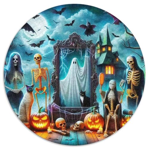 Halloween Stil Puzzles 1000 Teile in Bewährter Qualität Für Erwachsene Und Kinder Kühle Kürbis Herausforderndes Rätsel Geschenke Für Frauen Home Dekoration 1000pcs (67.5x67.5cm) von QTIVARLEN