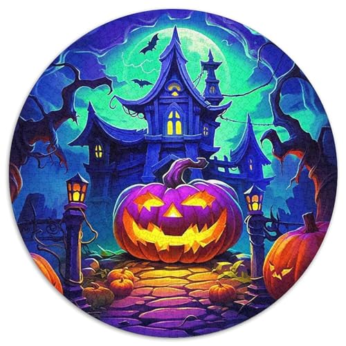 Halloween Stil Puzzles 1000 Teile in Bewährter Qualität Für Erwachsene Und Kinder Kühle Kürbis Herausforderndes Rätsel Geschenke Für Frauen Home Dekoration 1000pcs (67.5x67.5cm) von QTIVARLEN