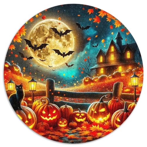 Halloween Stil Puzzles 1000 Teile in Bewährter Qualität Für Erwachsene Und Kinder Kühle Kürbis Herausforderndes Rätsel Geschenke Für Männer Home Dekoration 1000pcs (67.5x67.5cm) von QTIVARLEN