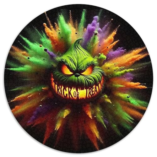 Halloween Stil Puzzles 1000 Teile in Bewährter Qualität Für Erwachsene Und Kinder Kühle Kürbis Herausforderndes Rätsel Geschenke Für Männer Home Dekoration 1000pcs (67.5x67.5cm) von QTIVARLEN