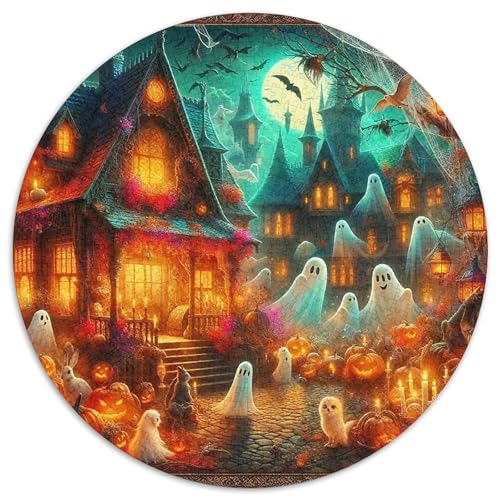 Halloween Stil Puzzles 1000 Teile in Bewährter Qualität Für Erwachsene Und Kinder Kühle Kürbis Herausforderndes Rätsel Geschenke Für Männer Home Dekoration 1000pcs (67.5x67.5cm) von QTIVARLEN