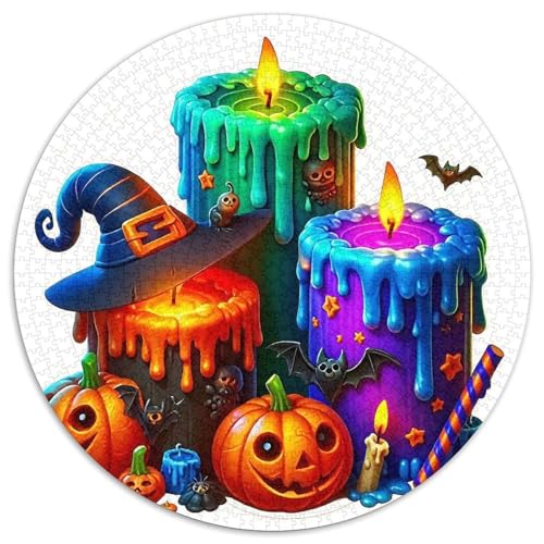 Halloween Stil Puzzles 1000 Teile in Bewährter Qualität Für Erwachsene Und Kinder Kühle Kürbis Herausforderndes Rätsel Geschenke Für Männer Pädagogisches Spielzeug 1000pcs (67.5x67.5cm) von QTIVARLEN