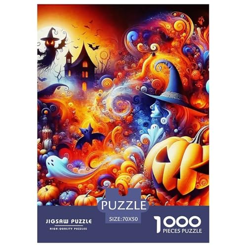 Halloween Stil Puzzles 1000 Teile in Bewährter Qualität Für Erwachsene Und Kinder Kühle Kürbis Herausforderndes Rätsel Geschenke Für Männer Pädagogisches Spielzeug 70x50cm/1000pcs Halloween Stil Puzzles 1000 Teile in Bewährter Qualität Für Erwachsene Und Kinder Kühle Kürbis Herausforderndes Rätsel Geschenke Für Männer Pädagogisches Spielzeug 70x50cm/1000pcs von QTIVARLEN