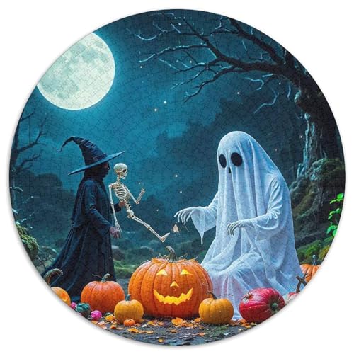 Halloween Stil Puzzles 1000 Teile in Bewährter Qualität Für Erwachsene Und Kinder Kühle Kürbis Herausforderndes Rätsel Geschenke Für Männer Wanddekoration 1000pcs (67.5x67.5cm) von QTIVARLEN