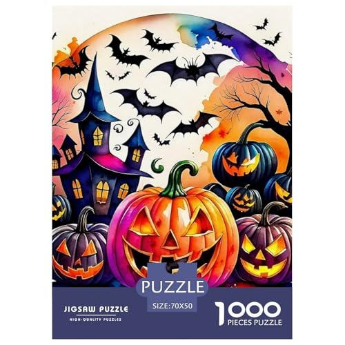 Halloween Stil Puzzles 1000 Teile in Bewährter Qualität Für Erwachsene Und Kinder Kühle Kürbis Puzzlespiele Für Die Ganze Familie Geschenke Für Frauen Wanddekoration 70x50cm/1000pcs Halloween Stil Puzzles 1000 Teile in Bewährter Qualität Für Erwachsene Und Kinder Kühle Kürbis Puzzlespiele Für Die Ganze Familie Geschenke Für Frauen Wanddekoration 70x50cm/1000pcs von QTIVARLEN