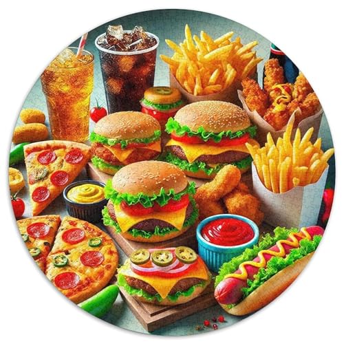 Hamburger Puzzle 1000 Teile Für Erwachsene Und Kinder Delikatesse Lernspiel Klassische Geschenk Wunderschönes Dekoration Clevere Rätsel 1000pcs (67.5x67.5cm) von QTIVARLEN