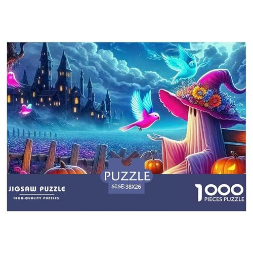 Hexe Puzzle 1000 Teile Für Erwachsene Und Kinder Halloween Stil Herausforderung Spiel Klassische Geschenk Wunderschönes Dekoration in Bewährter Qualität 38x26cm/1000pcs Hexe Puzzle 1000 Teile Für Erwachsene Und Kinder Halloween Stil Herausforderung Spiel Klassische Geschenk Wunderschönes Dekoration in Bewährter Qualität 38x26cm/1000pcs von QTIVARLEN