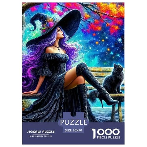 Hexe Puzzle 1000 Teile Für Erwachsene Und Kinder Halloween Stil Impossible Geschicklichkeitsspiel Interaktives Spielzeug Home Dekoration in Bewährter Qualität 70x50cm/1000pcs Hexe Puzzle 1000 Teile Für Erwachsene Und Kinder Halloween Stil Impossible Geschicklichkeitsspiel Interaktives Spielzeug Home Dekoration in Bewährter Qualität 70x50cm/1000pcs von QTIVARLEN