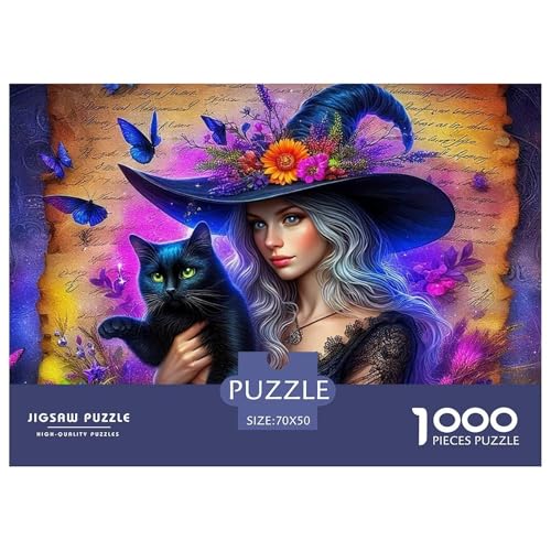 Hexe Puzzle 1000 Teile Für Erwachsene Und Kinder Halloween Stil Lernspiel Interaktives Spielzeug Wunderschönes Dekoration Clevere Rätsel 70x50cm/1000pcs Hexe Puzzle 1000 Teile Für Erwachsene Und Kinder Halloween Stil Lernspiel Interaktives Spielzeug Wunderschönes Dekoration Clevere Rätsel 70x50cm/1000pcs von QTIVARLEN