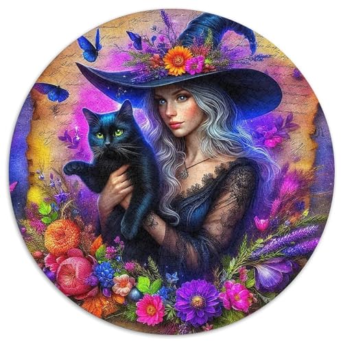 Hexe Puzzle 1000 Teilige Für Erwachsene Und Kinder Halloween Stil Herausforderung Spiel Interaktives Spielzeug Wunderschönes Dekoration in Bewährter Qualität 1000pcs (67.5x67.5cm) von QTIVARLEN