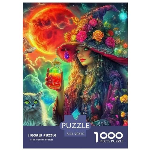 Hexe Puzzle 1000 Teilige Für Erwachsene Und Kinder Halloween Stil Herausforderung Spiel Pädagogisches Spielzeug Wunderschönes Dekoration Clevere Rätsel 70x50cm/1000pcs Hexe Puzzle 1000 Teilige Für Erwachsene Und Kinder Halloween Stil Herausforderung Spiel Pädagogisches Spielzeug Wunderschönes Dekoration Clevere Rätsel 70x50cm/1000pcs von QTIVARLEN