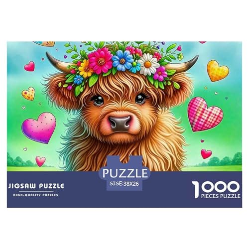 Highland Rinder Puzzle 1000 Teile Für Erwachsene Und Kinder Herausforderung Spiel Pädagogisches Spielzeug Home Dekoration in Bewährter Qualität 38x26cm/1000pcs Highland Rinder Puzzle 1000 Teile Für Erwachsene Und Kinder Herausforderung Spiel Pädagogisches Spielzeug Home Dekoration in Bewährter Qualität 38x26cm/1000pcs von QTIVARLEN
