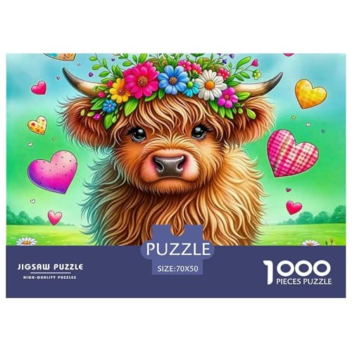 Highland Rinder Puzzle 1000 Teile Für Erwachsene Und Kinder Lernspiel Interaktives Spielzeug Home Dekoration in Bewährter Qualität 70x50cm/1000pcs Highland Rinder Puzzle 1000 Teile Für Erwachsene Und Kinder Lernspiel Interaktives Spielzeug Home Dekoration in Bewährter Qualität 70x50cm/1000pcs von QTIVARLEN