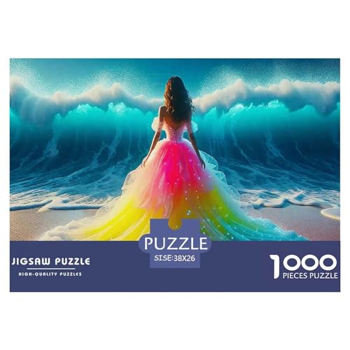 Kleid Schönheit Puzzle 1000 Teile Für Erwachsene Und Kinder wunderschönes Kleid Impossible Geschicklichkeitsspiel Klassische Geschenk Home Dekoration in Bewährter Qualität 38x26cm/1000pcs von QTIVARLEN