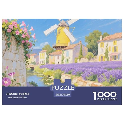 Kleine Stadt Stil Farbenfrohes Puzzle 1000 Stück in bewährter Qualität Für Erwachsene Und Kinder Herausforderndes Rätsel Geschenke Für Frauen Pädagogisches Spielzeug 70x50cm/1000pcs von QTIVARLEN