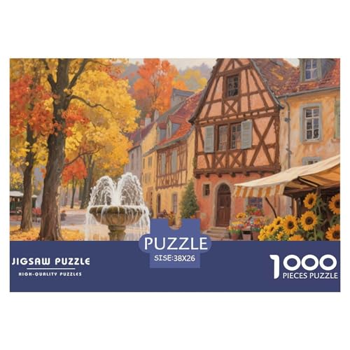 Kleine Stadt Stil Farbenfrohes Puzzle 1000 Teile in bewährter Qualität Für Erwachsene Und Kinder Geschicklichkeitsspiel Geschenke Für Frauen Wanddekoration 38x26cm/1000pcs Kleine Stadt Stil Farbenfrohes Puzzle 1000 Teile in bewährter Qualität Für Erwachsene Und Kinder Geschicklichkeitsspiel Geschenke Für Frauen Wanddekoration 38x26cm/1000pcs von QTIVARLEN