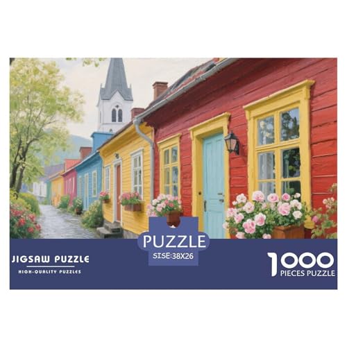 Kleine Stadt Stil Farbenfrohes Puzzle 1000 Teile in bewährter Qualität Für Erwachsene Und Kinder Geschicklichkeitsspiel Geschenke Für Männer Home Dekoration 38x26cm/1000pcs Kleine Stadt Stil Farbenfrohes Puzzle 1000 Teile in bewährter Qualität Für Erwachsene Und Kinder Geschicklichkeitsspiel Geschenke Für Männer Home Dekoration 38x26cm/1000pcs von QTIVARLEN