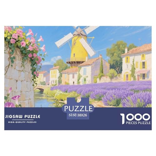 Kleine Stadt Stil Farbenfrohes Puzzle 1000 Teile in bewährter Qualität Für Erwachsene Und Kinder Puzzlespiele Für Familie Geschenke Für Frauen Pädagogisches Spielzeug 38x26cm/1000pcs von QTIVARLEN