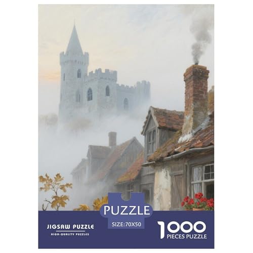 Kleine Stadt Stil Puzzles 1000 Teile in Bewährter Qualität Für Erwachsene Kinder Schöne Landschaft Puzzlespiele Familie Geschenke Männer Pädagogisches Spielzeug 70x50cm/1000pcs von QTIVARLEN