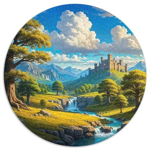 Landschaftsmalerie Puzzle 1000 Teile Für Erwachsene Und Kinder Bunte Landschaft Lernspiel Pädagogisches Spielzeug Home Dekoration Clevere Rätsel 1000pcs (67.5x67.5cm) von QTIVARLEN