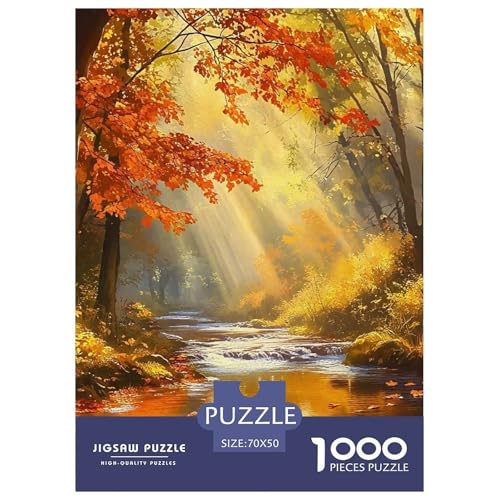 Landschaftsmalerie Puzzle 1000 Teile Für Erwachsene Und Kinder Bunte Landschaft Lernspiel Pädagogisches Spielzeug Wunderschönes Dekoration Clevere Rätsel 70x50cm/1000pcs von QTIVARLEN
