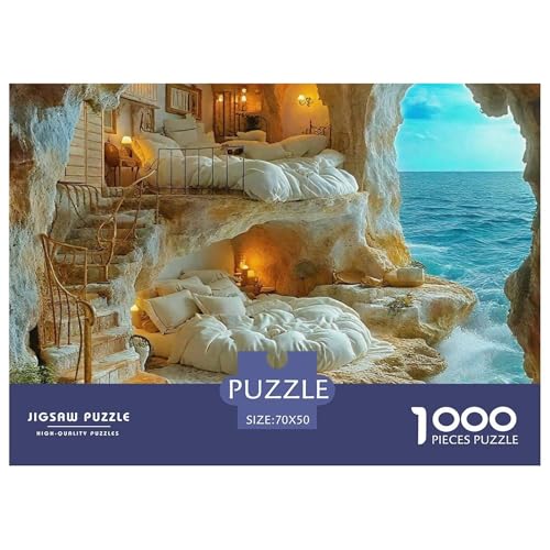 Landschaftsmalerie Puzzle 1000 Teilige Für Erwachsene Und Kinder Bunte Landschaft Herausforderung Spiel Pädagogisches Spielzeug Home Dekoration in Bewährter Qualität 70x50cm/1000pcs von QTIVARLEN