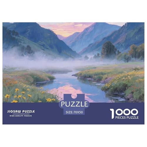 Landschaftsstil Farbenfrohes Puzzle 1000 Stück Bewährter Qualität Erwachsene Kinder Schöne Landschaft Herausforderndes Rätsel Geschenke Männer Pädagogisches Spielzeug 70x50cm/1000pcs von QTIVARLEN