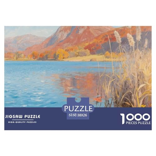 Landschaftsstil Farbenfrohes Puzzle 1000 Stück Bewährter Qualität Erwachsene Kinder Schöne Landschaft Puzzlespiele Familie Geschenke Frauen Home Dekoration 38x26cm/1000pcs von QTIVARLEN