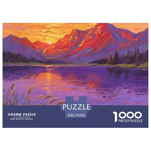 Landschaftsstil Farbenfrohes Puzzle 1000 Teile Bewährter Qualität Erwachsene Kinder Schöne Landschaft Geschicklichkeitsspiel Geschenke Männer Home Dekoration 70x50cm/1000pcs von QTIVARLEN