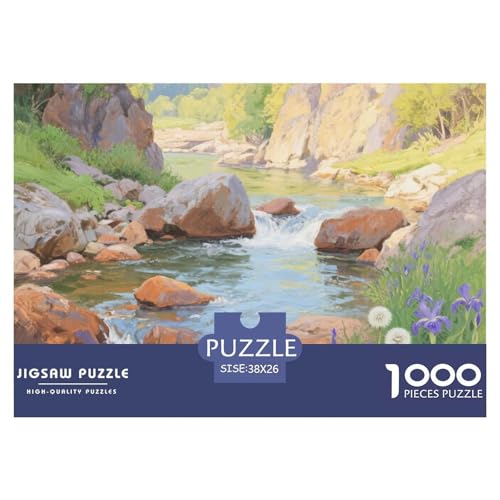 Landschaftsstil Farbenfrohes Puzzle 1000 Teile Bewährter Qualität Erwachsene Kinder Schöne Landschaft Geschicklichkeitsspiel Geschenke Männer Pädagogisches Spielzeug 38x26cm/1000pcs von QTIVARLEN
