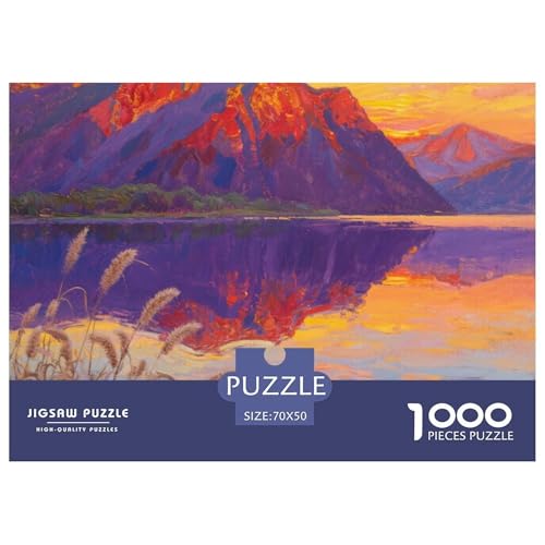 Landschaftsstil Farbenfrohes Puzzle 1000 Teile Bewährter Qualität Erwachsene Kinder Schöne Landschaft Herausforderndes Rätsel Geschenke Frauen Wanddekoration 70x50cm/1000pcs von QTIVARLEN