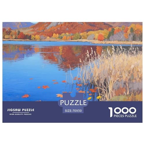 Landschaftsstil Farbenfrohes Puzzle 1000 Teile Bewährter Qualität Erwachsene Kinder Schöne Landschaft Herausforderndes Rätsel Geschenke Männer Home Dekoration 70x50cm/1000pcs von QTIVARLEN