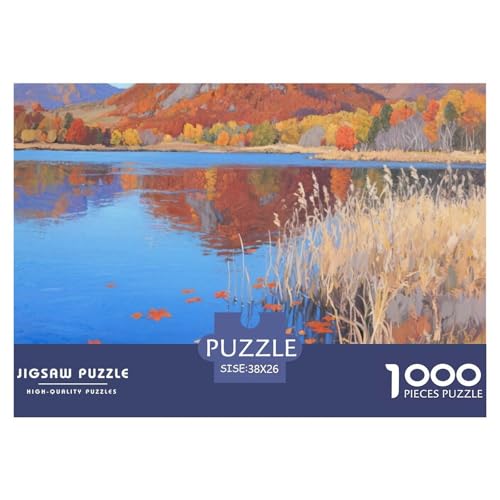 Landschaftsstil Farbenfrohes Puzzle 1000 Teile Bewährter Qualität Erwachsene Kinder Schöne Landschaft Puzzlespiele Familie Geschenke Männer Pädagogisches Spielzeug 38x26cm von QTIVARLEN