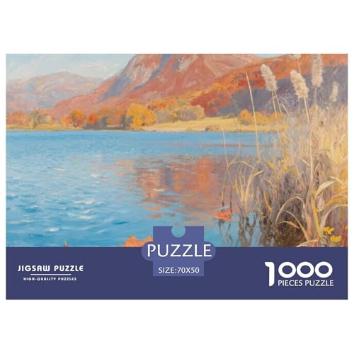 Landschaftsstil Farbenfrohes Puzzle 1000 Teile Bewährter Qualität Erwachsene Kinder Schöne Landschaft Puzzlespiele Familie Geschenke Männer Pädagogisches Spielzeug 70x50cm von QTIVARLEN