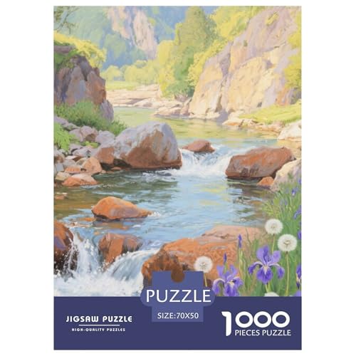 Landschaftsstil Farbenfrohes Puzzle 1000 Teile Bewährter Qualität Für Erwachsene Und Kinder Schöne Landschaft Geschicklichkeitsspiel Geschenke Für Männer Wanddekoration 70x50cm/1000pcs von QTIVARLEN